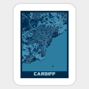 Cardiff - United Kingdom Peace City Map Sticker